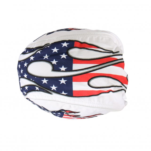 Hot Leathers American Bike Headwrap White Premium Durag Cap Headwrap - Tophatter Daily Deals