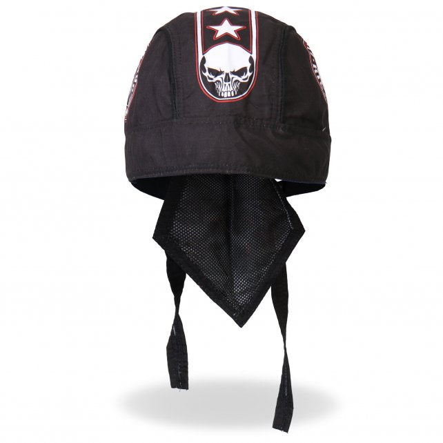 Hot Leathers Stencil Skull Headwrap Premium Biker Live Free Du-Rag Headwrap - Tophatter Daily Deals