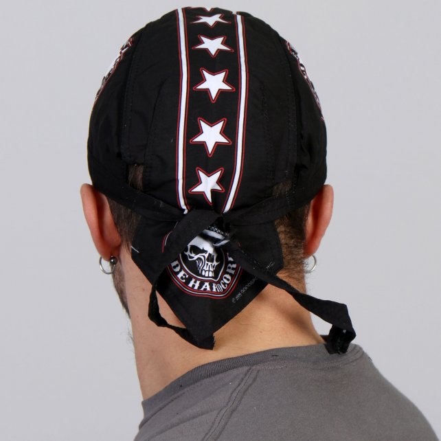 Hot Leathers Stencil Skull Headwrap Premium Biker Live Free Du-Rag Headwrap - Tophatter Daily Deals