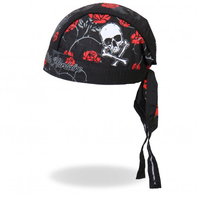 Hot Leathers Skull & Roses Headwrap Lightweight Live Free Durag Headwrap - Tophatter Daily Deals