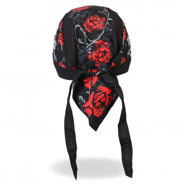 Hot Leathers Skull & Roses Headwrap Lightweight Live Free Durag Headwrap - Tophatter Daily Deals