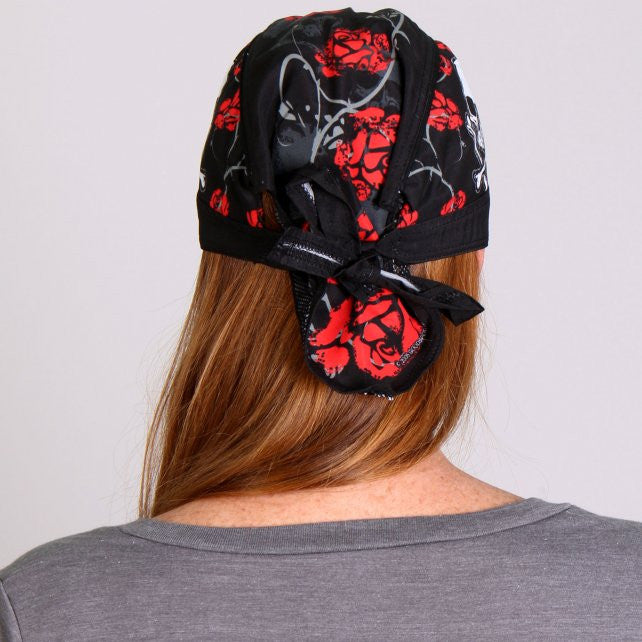 Hot Leathers Skull & Roses Headwrap Lightweight Live Free Durag Headwrap - Tophatter Daily Deals