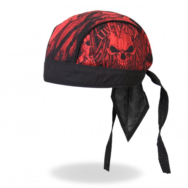Hot Leathers Over The Top Tribal Skull Headwrap Premium Biker Du-Rag Headwrap - Tophatter Daily Deals