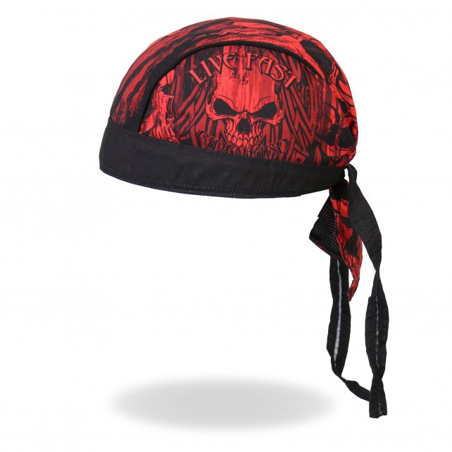 Hot Leathers Over The Top Tribal Skull Headwrap Premium Biker Du-Rag Headwrap - Tophatter Daily Deals