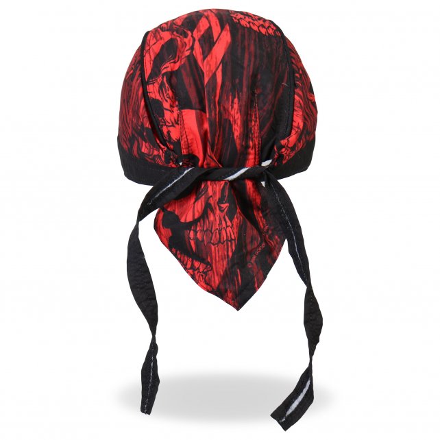 Hot Leathers Over The Top Tribal Skull Headwrap Premium Biker Du-Rag Headwrap - Tophatter Daily Deals