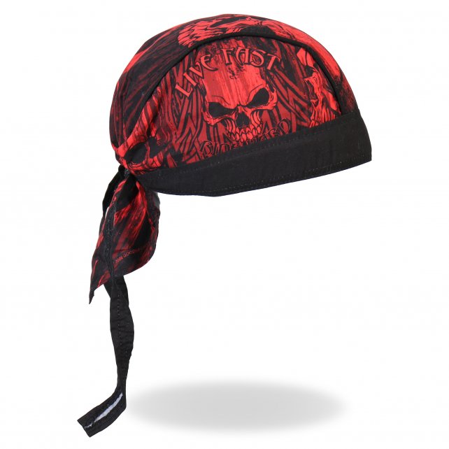 Hot Leathers Over The Top Tribal Skull Headwrap Premium Biker Du-Rag Headwrap - Tophatter Daily Deals