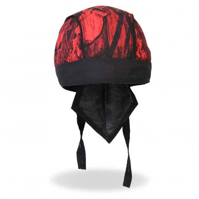 Hot Leathers Over The Top Tribal Skull Headwrap Premium Biker Du-Rag Headwrap - Tophatter Daily Deals
