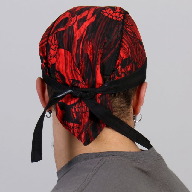 Hot Leathers Over The Top Tribal Skull Headwrap Premium Biker Du-Rag Headwrap - Tophatter Daily Deals