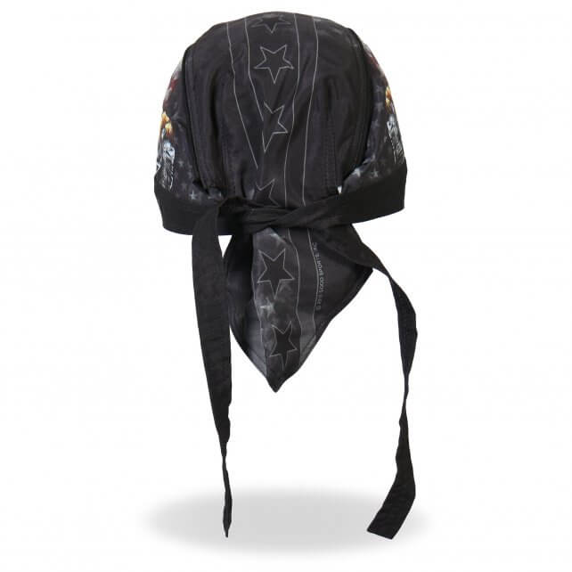 Hot Leathers Born Free Eagle POW Headwrap Premium Biker Du-Rag Headwrap - Tophatter Daily Deals