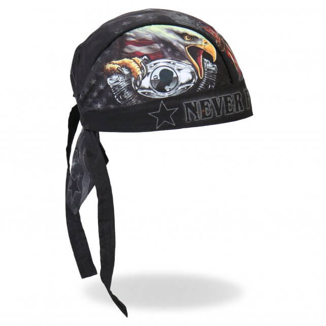 Hot Leathers Born Free Eagle POW Headwrap Premium Biker Du-Rag Headwrap - Tophatter Daily Deals