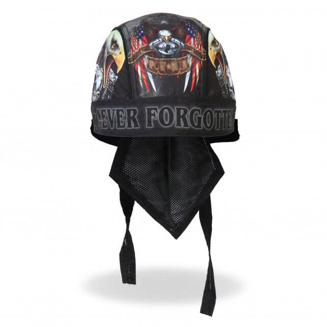 Hot Leathers Born Free Eagle POW Headwrap Premium Biker Du-Rag Headwrap - Tophatter Daily Deals