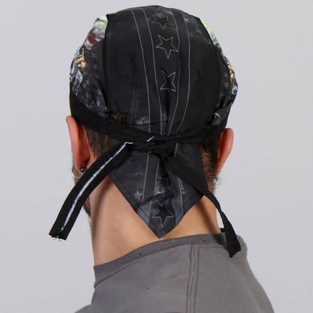 Hot Leathers Born Free Eagle POW Headwrap Premium Biker Du-Rag Headwrap - Tophatter Daily Deals