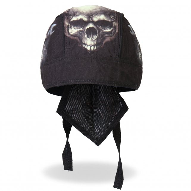 Hot Leathers Skull & Wrench Bones Headwrap Premium Biker Du-Rag Headwrap - Tophatter Daily Deals