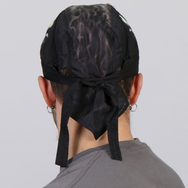Hot Leathers Skull & Wrench Bones Headwrap Premium Biker Du-Rag Headwrap - Tophatter Daily Deals