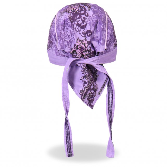 Hot Leathers Purple Stained Heart Headwrap Flower Premium Du-Rag Headwrap - Tophatter Daily Deals