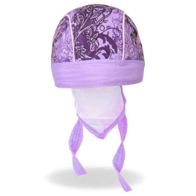 Hot Leathers Purple Stained Heart Headwrap Flower Premium Du-Rag Headwrap - Tophatter Daily Deals