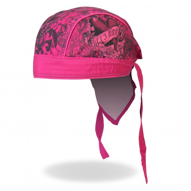 Hot Leathers Maroon Stained Heart Headwrap Flower Premium Du-Rag Headwrap - Tophatter Daily Deals