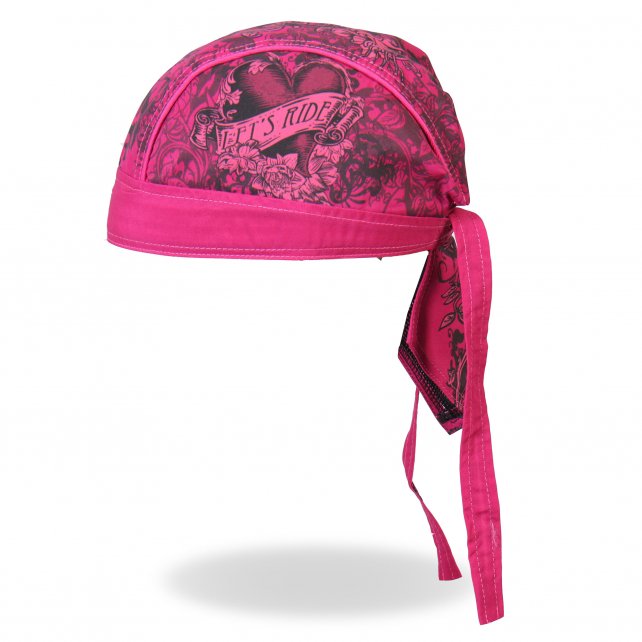 Hot Leathers Maroon Stained Heart Headwrap Flower Premium Du-Rag Headwrap - Tophatter Daily Deals