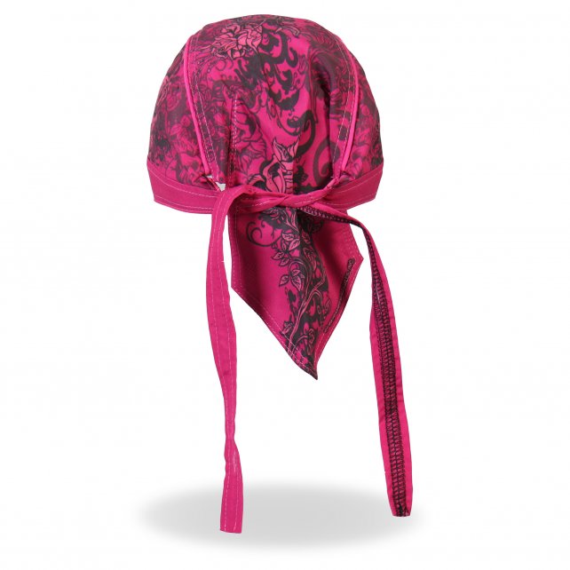Hot Leathers Maroon Stained Heart Headwrap Flower Premium Du-Rag Headwrap - Tophatter Daily Deals