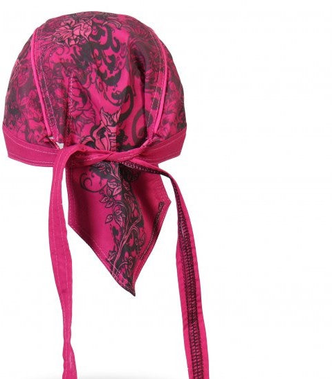 Hot Leathers Maroon Stained Heart Headwrap Flower Premium Du-Rag Headwrap - Tophatter Daily Deals