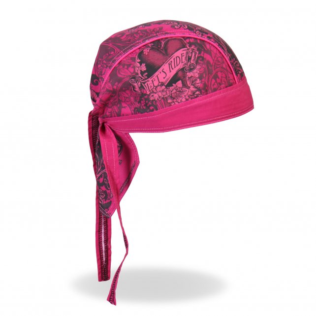 Hot Leathers Maroon Stained Heart Headwrap Flower Premium Du-Rag Headwrap - Tophatter Daily Deals