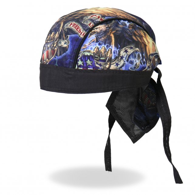 Hot Leathers USA Eagle Premium Headwrap Patriotic Biker Du-Rag Headwrap - Tophatter Daily Deals