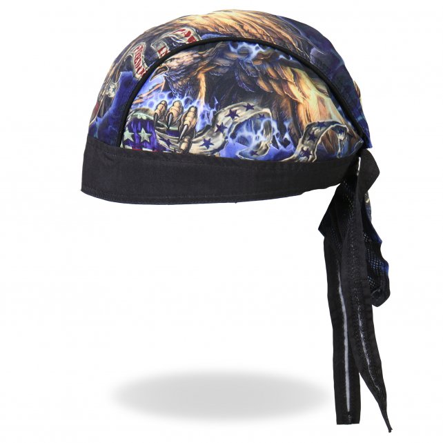 Hot Leathers USA Eagle Premium Headwrap Patriotic Biker Du-Rag Headwrap - Tophatter Daily Deals