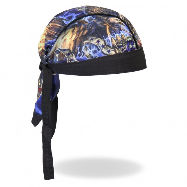Hot Leathers USA Eagle Premium Headwrap Patriotic Biker Du-Rag Headwrap - Tophatter Daily Deals