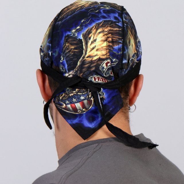 Hot Leathers USA Eagle Premium Headwrap Patriotic Biker Du-Rag Headwrap - Tophatter Daily Deals