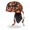 Hot Leathers Ancient Skulls Premium Headwrap Orange Biker Du-Rag Headwrap - Tophatter Daily Deals