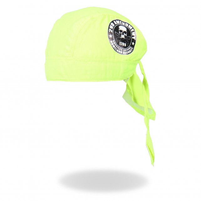 Hot Leathers Safety Green 2nd Amendment Premium Headwrap Hi-Vis Du-Rag Headwrap - Tophatter Daily Deals