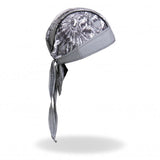 Hot Leathers Indian Chief Premium Headwrap Skull Headdress Biker Du-Rag Headwrap - Tophatter Daily Deals