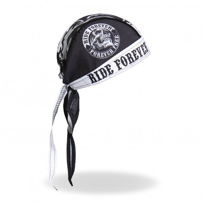 Hot Leathers Spade Skull Headwrap Ride Forever Premium Biker Du-Rag Headwrap - Tophatter Daily Deals
