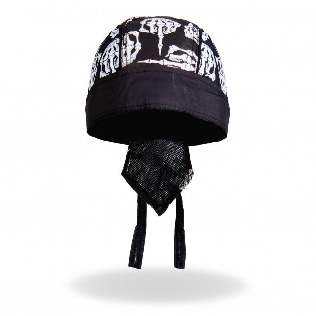 Hot Leathers Skeleton Middle Finger Headwrap Premium Biker Du-Rag Headwrap - Tophatter Daily Deals