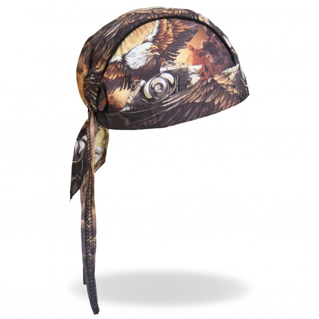 Hot Leathers Eagle Clouds Headwrap Premium V-Twin Biker Du-Rag Headwrap - Tophatter Daily Deals