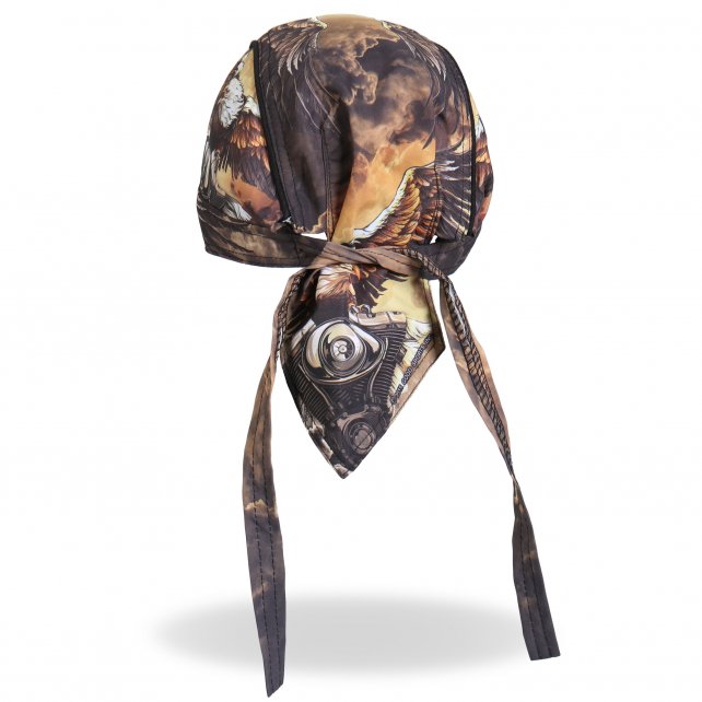 Hot Leathers Eagle Clouds Headwrap Premium V-Twin Biker Du-Rag Headwrap - Tophatter Daily Deals