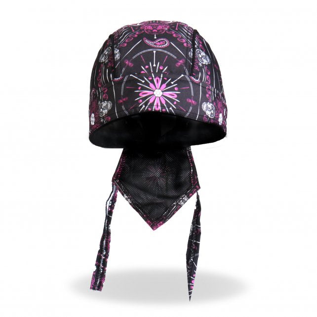 Hot Leathers Day of Dead Headwrap Paisley Sugar Skull Premium Du-Rag Headwrap - Tophatter Daily Deals