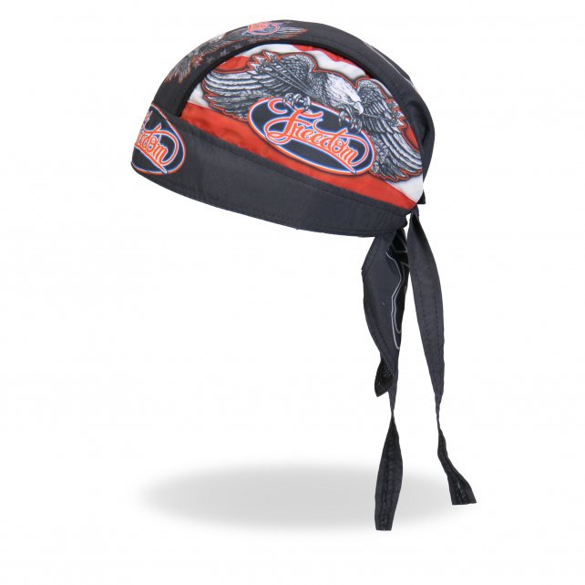 Hot Leathers Freedom Eagle Headwrap Premium Patriotic Biker Du-Rag Headwrap - Tophatter Daily Deals