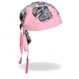 Hot Leathers Banner Skull Headwrap Pink Ride Forever Premium Du-Rag Headwrap - Tophatter Daily Deals