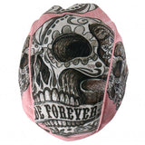 Hot Leathers Banner Skull Headwrap Pink Ride Forever Premium Du-Rag Headwrap - Tophatter Daily Deals