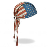 Hot Leathers Distressed American Flag Headwrap Premium Biker Du-Rag Headwrap - Tophatter Daily Deals