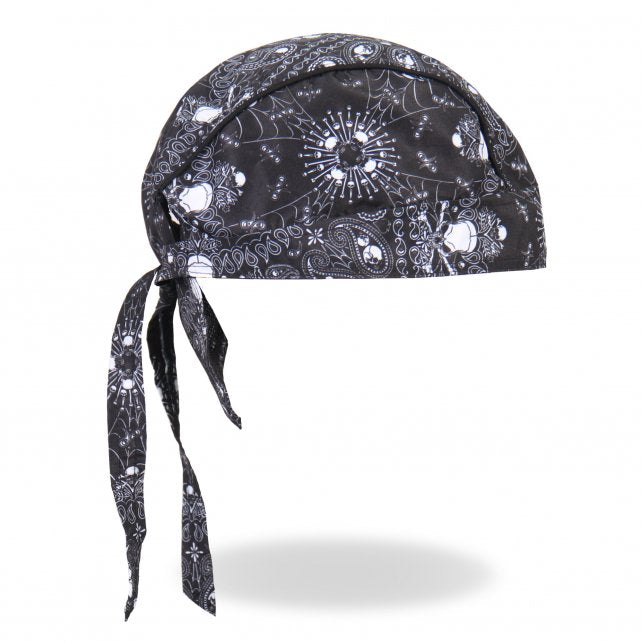 Hot Leathers Skull Paisley Premium Headwrap Biker Crossbones Du-Rag Headwrap - Tophatter Daily Deals