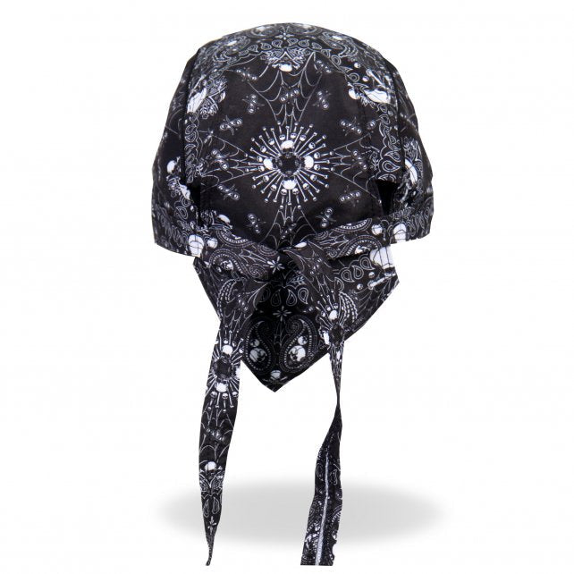 Hot Leathers Skull Paisley Premium Headwrap Biker Crossbones Du-Rag Headwrap - Tophatter Daily Deals