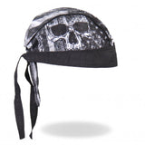 Hot Leathers Premium Headwrap - Flag Skull Motorcycle Durag Headwrap - Tophatter Daily Deals