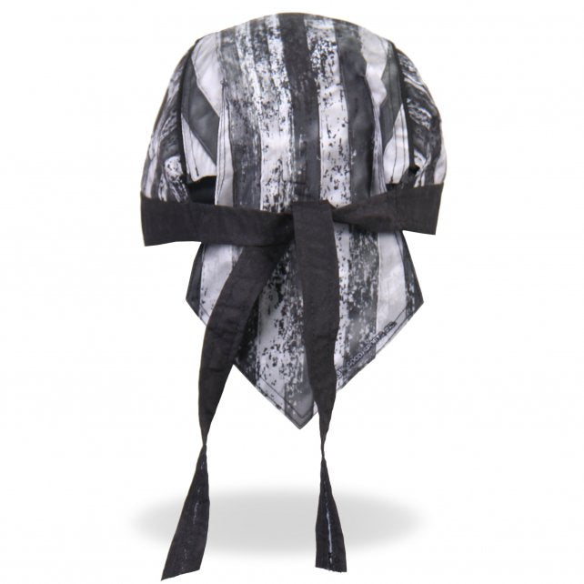Hot Leathers Premium Headwrap - Flag Skull Motorcycle Durag Headwrap - Tophatter Daily Deals