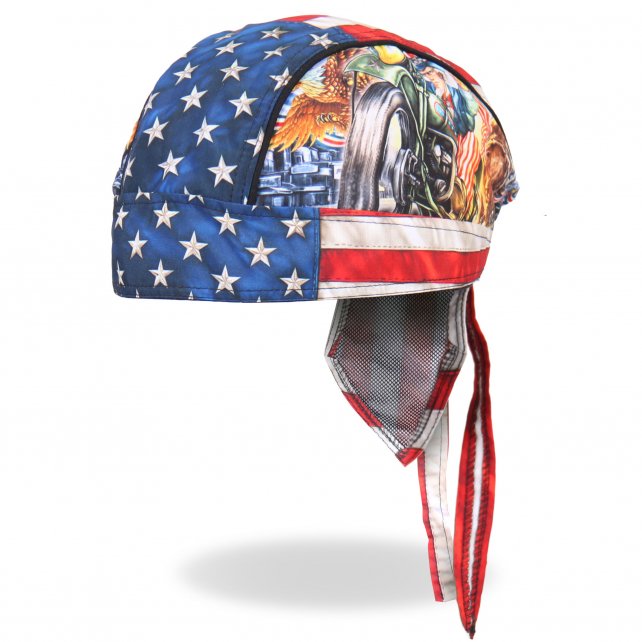 Hot Leathers Uncle Sam Racer Headwrap American Flag Premium Biker Durag Headwrap - Tophatter Daily Deals