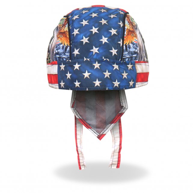 Hot Leathers Uncle Sam Racer Headwrap American Flag Premium Biker Durag Headwrap - Tophatter Daily Deals
