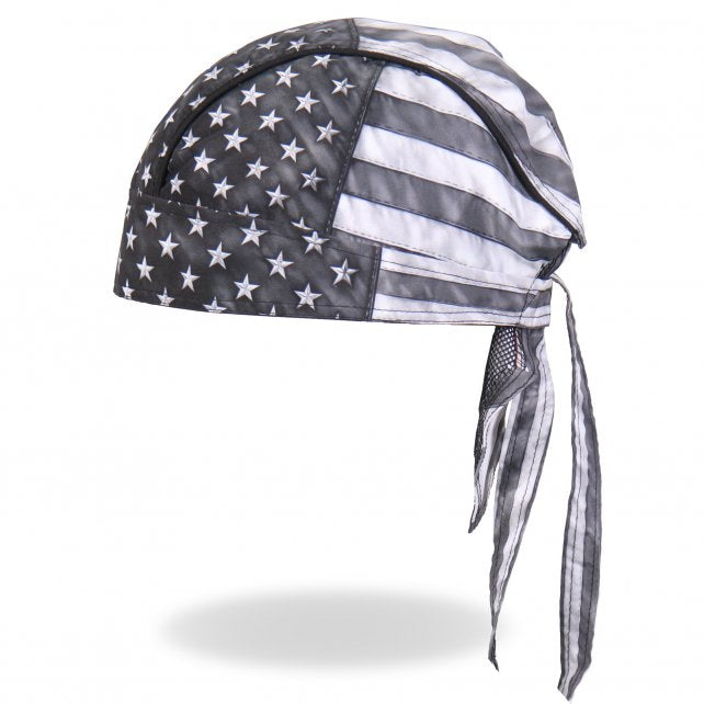 Hot Leathers Distressed American Flag Headwrap Premium Durag - Gray Headwrap - Tophatter Daily Deals