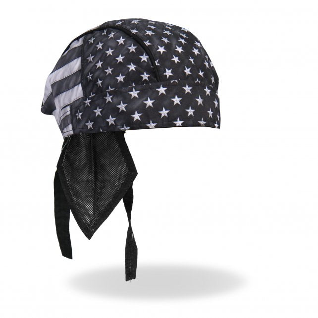 Hot Leathers Distressed American Flag Headwrap Premium Durag - Gray Headwrap - Tophatter Daily Deals