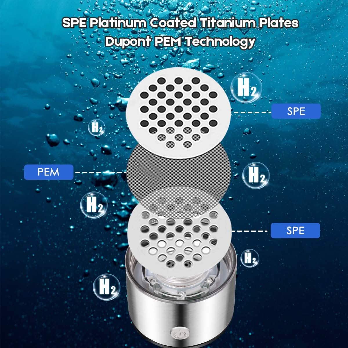 Hydrogen Water Bottle Generator with Inhaler Adapter Health & Wellness - Tophatter Daily Deals